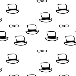 Little chap cute Paris hat print black and white for cool boys and hipster men