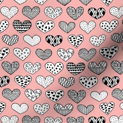 Geometric texture hearts love valentine wedding theme scandinavian style pastel pink