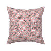 Geometric texture hearts love valentine wedding theme scandinavian style pastel pink