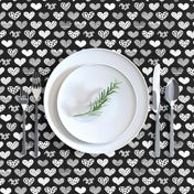 Geometric texture hearts love valentine wedding theme scandinavian style black and white