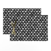 Geometric texture hearts love valentine wedding theme scandinavian style black and white