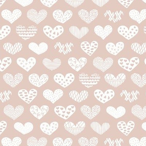 Geometric texture hearts love valentine wedding theme scandinavian style beige