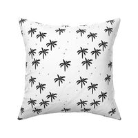 Geometric tropical summer palm tree and crosses gender neutral black and white design