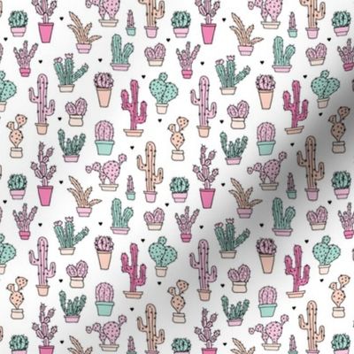 Cactus garden botanical succulent summer pastel pop pattern illustration print XS