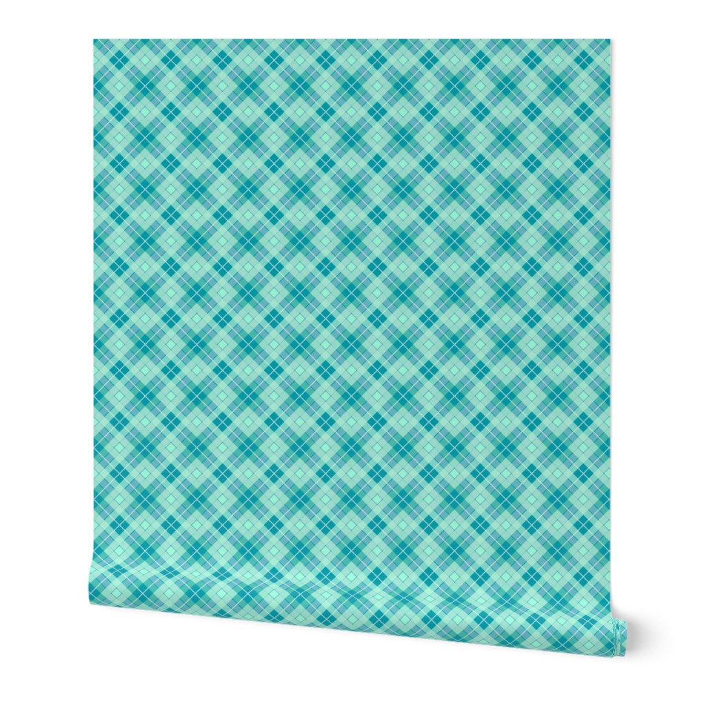 Plaid Teal Mint