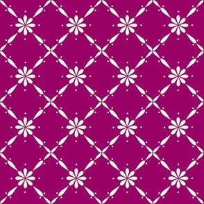 Charlotte Farmhouse Diamond Floral Plum