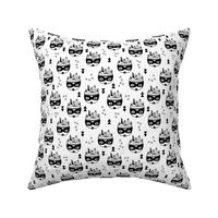 Cool geometric scandinavian style indian summer animals raccoon black and white