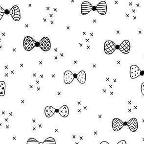 Sweet geometric bow tie hipster illustration cool great gatsy print black and white