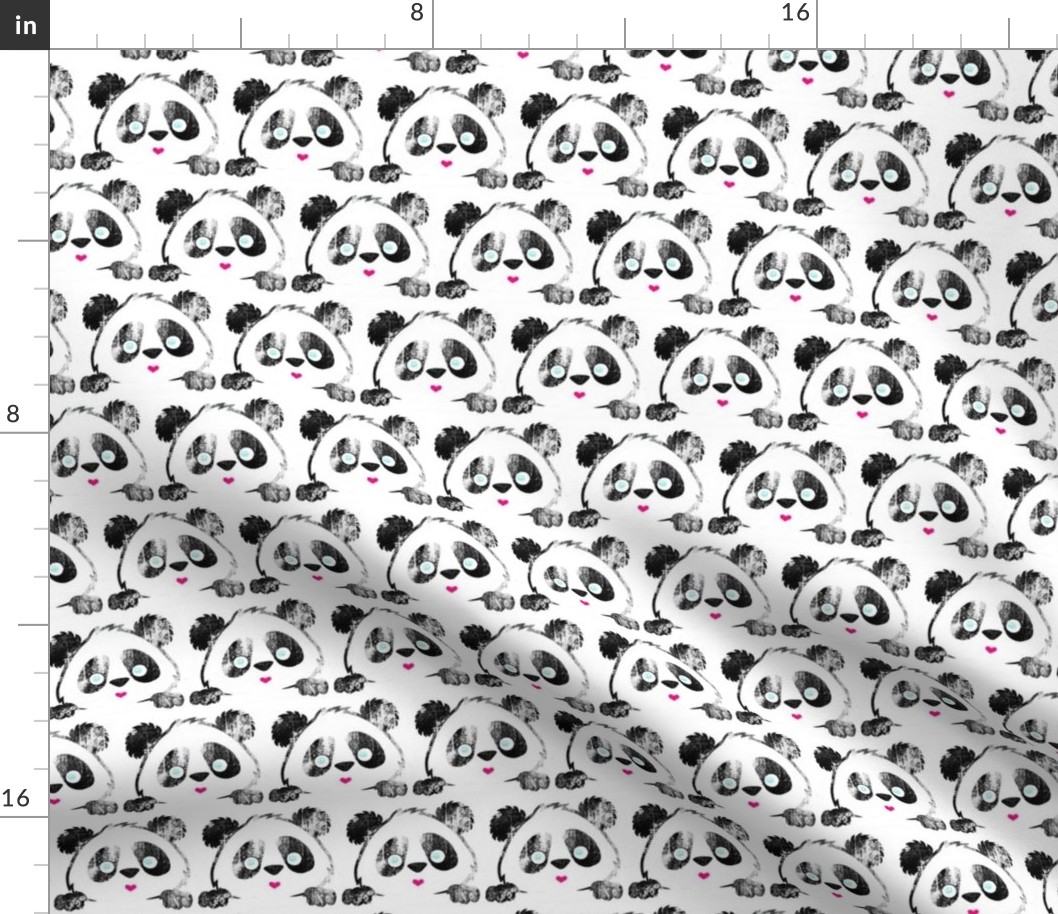 Panda Love black grunge
