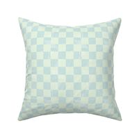 circle checker in mint and light blue