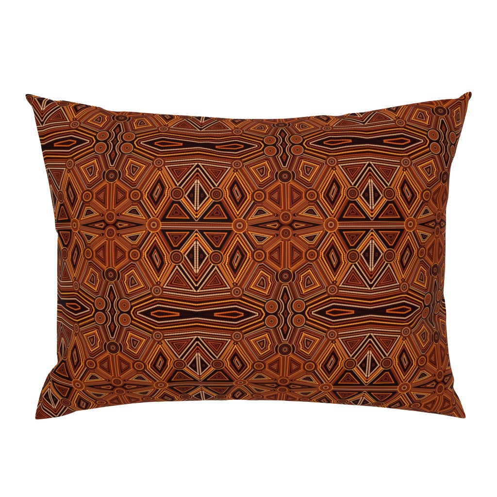 Australian Aboriginal Art Inspired brown