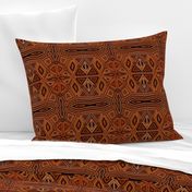 Australian Aboriginal Art Inspired brown