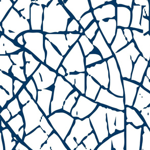 Navy on white crackle crackling modern pattern