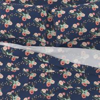 Summer Floral Navy - Navy Floral - flowers