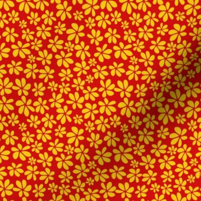 Yellow Grass Petals w/Red -happy colors