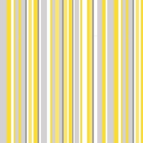 WHMS - Whimsical Variegated Stripes in Yellow, Grey and White