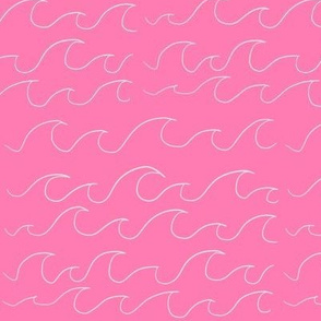 waves on pink