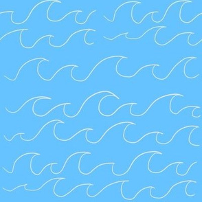 waves on blue