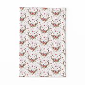 Floral Deer Garden - White