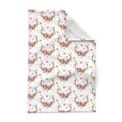 Floral Deer Garden - White