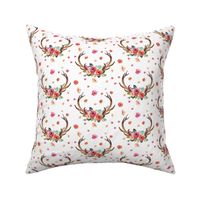 Floral Deer Garden - White