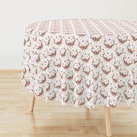 Floral Deer Garden - White