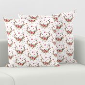 Floral Deer Garden - White