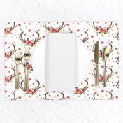 Floral Deer Garden - White