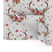 Floral Deer Garden - White