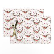 Floral Deer Garden - White