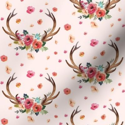 4" Floral Deer Garden - Pink