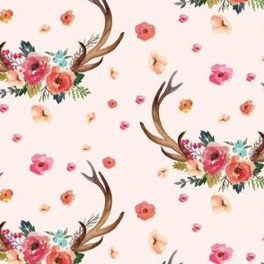 4" Floral Deer Garden - Pink