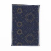 Celestial Zodiac Symbols - Gold/Navy