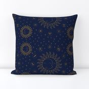 Celestial Zodiac Symbols - Gold/Navy