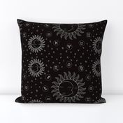 Celestial Zodiac Symbols - Black/White