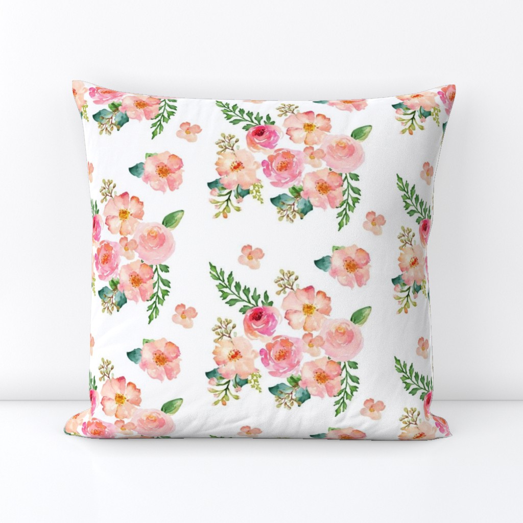Summer Dreaming Floral Pastel - White
