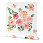 Summer Dreaming Floral Pastel - White