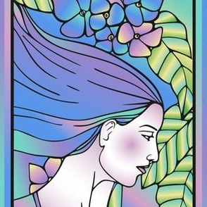 Spring Art Deco Woman Large