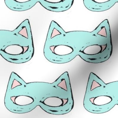 Cat Mask Sky Blu & Rose Quartz