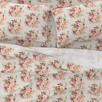 Boho Vintage Floral Pastel - Pink