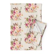 Boho Vintage Floral Pastel - Pink