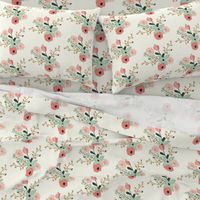 Summer Floral Ivory - Mint Floral - Flowers