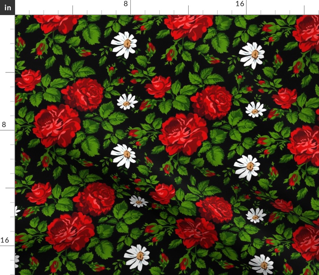 Red roses pattern