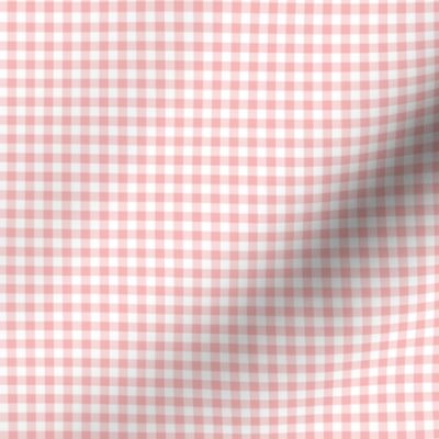 Pink and white, gingham tiny check 6 checks per inch