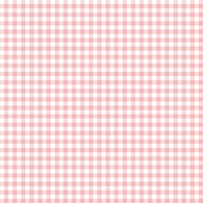 Pink and white, gingham tiny check 6 checks per inch