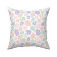 Tropical summer monstera leaves monstera geometric triangles and sweet pastels 