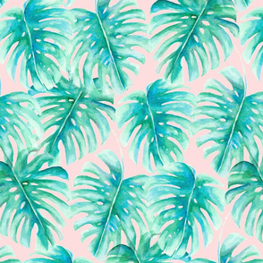 Paradise Palms Blush Large Scale