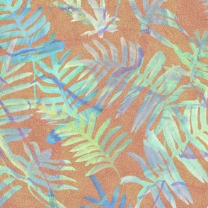 Fernouflage Batik Aqua on Rust 150