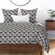 Tropical summer  monstera  leaf geometric pastel beach print black lush green