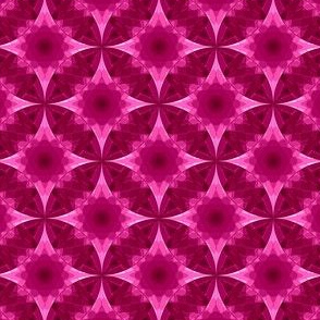 Geometric floral pattern crimson